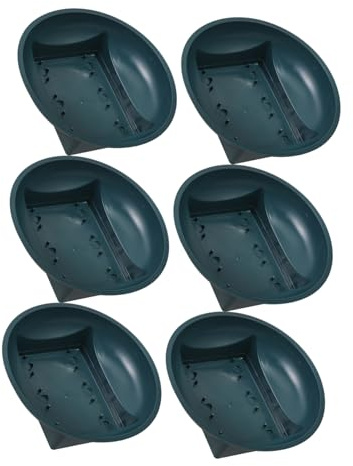 ibasenice 6 Pots de Fleurs Ronds en PP Réservoir D’Eau, Jardinière Commémorative pour Tombes, Extérieur et Intérieur, Ornement de Bol Floral