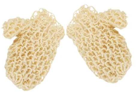 Sisal Badehandschuhe 23x16x1cm, Natürlich, Peelinghandschuh | 1 Paar, Feine Struktur, Leichte Massage, für Reise und Dusche nach Training