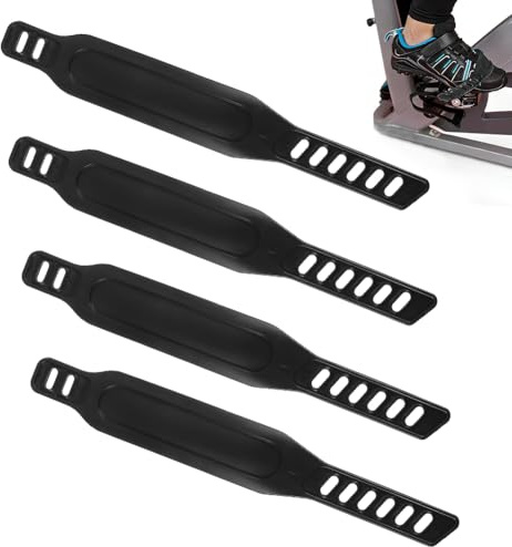 Aoreun Heimtrainer Pedal Straps, 2 Paar Universal Pedalriemen Verstellbare Länge, Heimtrainer Pedalriemen für Stationäre Fahrräder, Heimtrainer Fahrrad Zyklus Für Zuhause oder Fitnessstudio