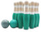STERLING 4259 Wooden Lawn Bowling, Blue/Turquoise and Gray
