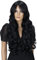 CAISHA 80cm Extra Langhaarige Perücke Voluminös Cosplay Party Wig Schwarz CP1