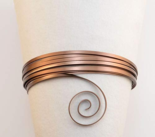 Vaessen Creative 24235-027 Aludraht Flach Schmuck, Biegsam, Aluminium, Schokolade braun matt, 5 x 1 mm x 5 m