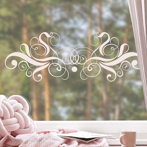 Apalis Fensterfolie Glasdekor Fenstertattoo Ornament Glas-Aufkleber Frosted 16 x 45cm