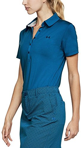 Under Armour Women Zinger Short Sleeve Polo - Moroccan Blue, Large