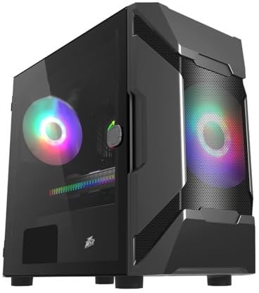 PALICOMP Gaming PC Desktop - AMD Ryzen 9 9800X3D Turbo 5.2Ghz 8 Core - 32GB DDR5 RAM - 1TB M.2 SSD - 1TB HDD - NO OS - AMD RADEON Graphics - WIFI6 - Bluetooth V5.3 - STRONGHOLD BLACK
