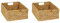 2er-Set Regal Korb für Halbes Fach im Kallax Regal/Wasserhyazinthe Natur Faltkorb Flechtkorb Regalbox Storage Box Aufbewahrungskorb Schrankkorb sehr stabil 31 x 34 x 15 cm