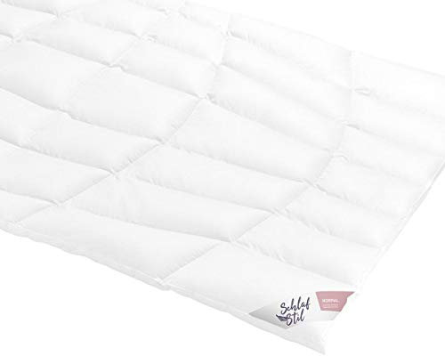 SCHLAFSTIL Eiderdaunenbettdecke D1000, Normal, 100% kanadische Eiderdaunen Größe 200x220