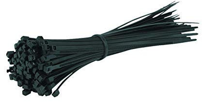 Small Black Cable Ties, 100mm x 2.5mm, Pack of 100, 4 Premium Nylon Zip Ties, Plastic Tie Wraps- Self Locking, Small Nylon Zip Ties, Secure Self-Locking Mechanism, for Home, Garden, Office and DIY