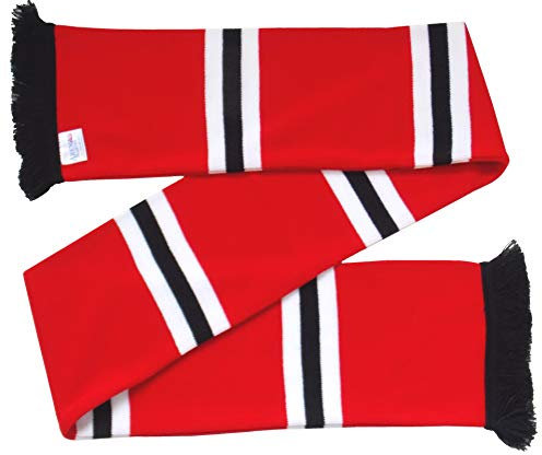 Brentford Schal, gestreift, Retro-Stil, Rot / Weiß / Schwarz