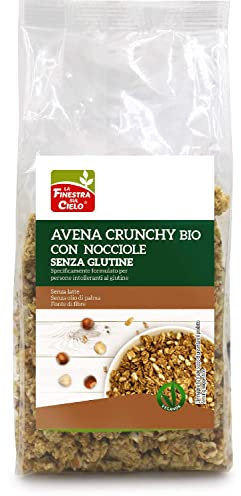 La finestra sul cielo, Crunchy con avena e nocciole bio, senza glutine, 250g