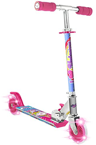 YOLLIT Unicorn Magical Sparkles Scooter mit blinkenden Rädern
