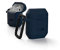 Urban Armor Gear Hülle Apple Airpods 2 (2019) / Apple Airpods 1 (2016) (Texturiertes einteiliges Silikon Case, Wireless Charging kompatibel, Karabinerhaken, Lightning-Anschluss Abdeckung) blau