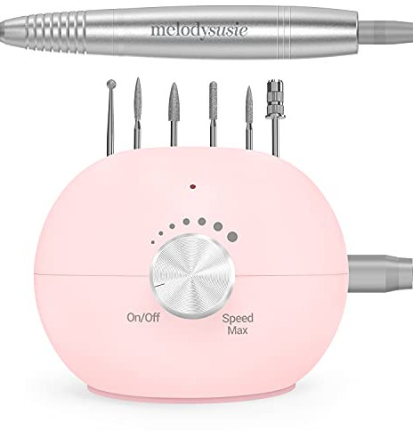 MelodySusie Elektrische Nagelfräser für Gelnägel Acrylnägel 25000 U/Min Professionelle Elektrische Nagelfeile Maniküre Pediküre Set Nagelpflege Nagelfräser Set für Nagelstudio und DIY-Maniküre,Rosa