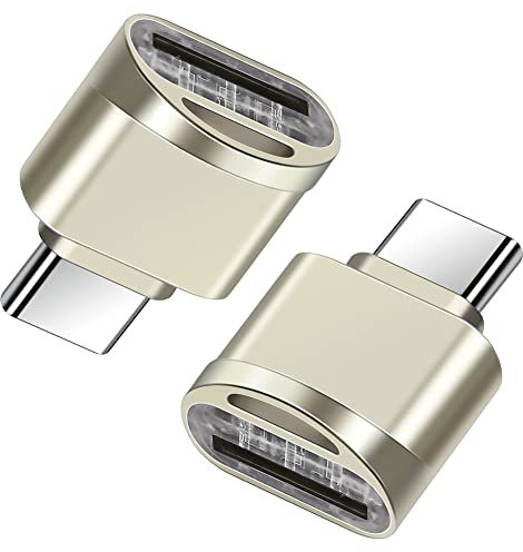 USB C Micro SD Card Reader (Pack of 2 Pcs), BorlterClamp Type C OTG TF Memory Card Reader Compatible with Laptop, MacBook, Tablet, Smartphone