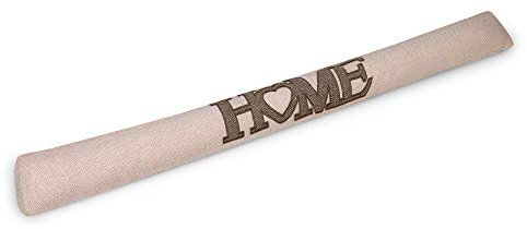 Beautissu Tuuli Bas de Porte 120 cm Poids 1,2 kg en Coton – comme Boudin de Porte ou Boudin de Fenêtre Contre Le Froid – Coussin de Porte Crème Robuste avec Remplissage et Tenue Ferme