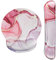 MoKo Mauspad mit Handauflage, Gelkissen Mousepad Ergonomisch Erhöht Memory Foam Handballenauflage Tastatur, Rutschfest PU Gummi Basis Schmerzlinderung für Zuhause, Schüler, Büro - Marmor Rosa