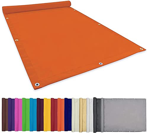 CHBIN Voile d'ombrage Pare Soleil 4x5M Imperméable Une Protection des Rayons Voile d'Ombrage Triangle avec Oeillets, Cordons pour Extérieur/Terrasse/Jardin, Orange, 22073