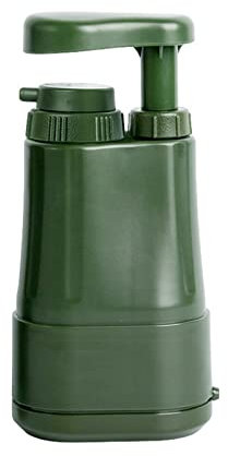 Outdoor-Wasserfilter Handpumpe Wasserfilter Überleben Filtration Wasserreiniger Pumpe tragbare Notfall im Freien und Überleben - Camping -Wander -Rucksacking (Farbe : Grün, Size : 16.5x8cm)