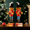 Marco Paul - 2 Oso de Peluche Grande de Lujo con Desfile de Trompeta, Cascanueces, Adorno de Navidad de Madera para Uso en Interiores, Grande, 60 cm, Galleta de nueces