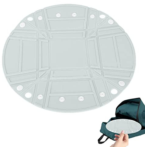 Voiakiu Folding Plates for Camping - Foldable Plates for Kids,Camping Bowls & Plates, Lightweight Folding Silicone Bowls for Camping, Portable Backpacking Bowl Cup
