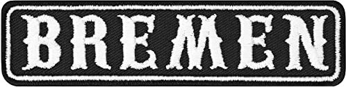 Biker Bremen Aufnäher Deutschland Motorrad Club Rankpatch | Applikation zum annähen/aufbügeln | Hamburg Motorcycle MC Abzeichen Aufbügler Namensschild | 100x25mm