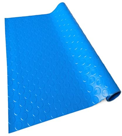 Tapis de Garage antidérapant 1,5 mm d'épaisseur for revêtement de Sol de Garage en PVC for sous la Voiture (Color : Blue, Size : 15x1.5m)