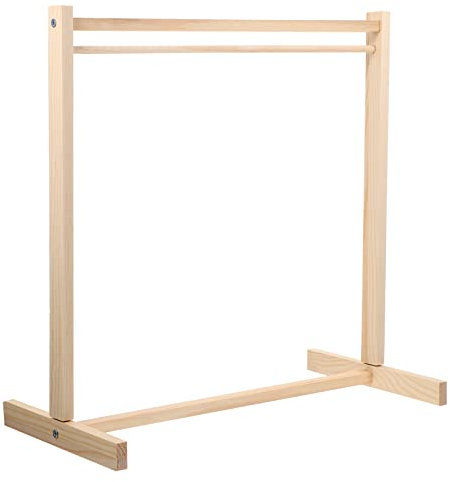 Ipetboom Cintres en Bois pour Poupées - Porte-Vêtements en Bois Naturel pour Organiser Les Vêtements De Poupée Idéal pour Le Rangement Et L'exposition des Costumes, 40x18cm