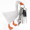 VHIMASA Magnetischer Gans-Schlüsselhalter aus Kunstharz, Ente für Schlüssel, Aufbewahrung, Skulptur, Gans, Dekoration, Tierfigur für Eingangsbereich, Küche, Büro, Wohnzimmer, Desktop-Ornament