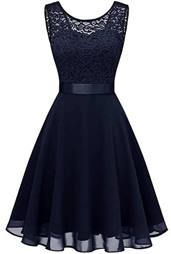 Damen Spleißkleid Hals Ärmellos Lose Gürtel Formal Swing, NY, 40
