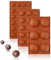 3 Pcs Half Round Semicircle Chocolate Mould - Hemispherical Silicone Mould, Baking Moulds for Making Chocolate (6 Cups, 15 Cups & 24 Cups)