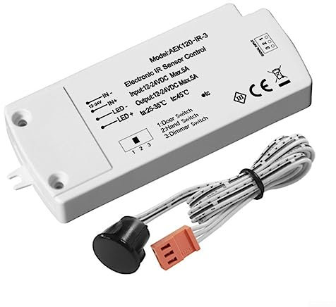 Interruptor electrónico con detector de movimiento infrarrojo, interruptor sin contacto ON/OFF para puertas luminosas de gabinetes de cocina