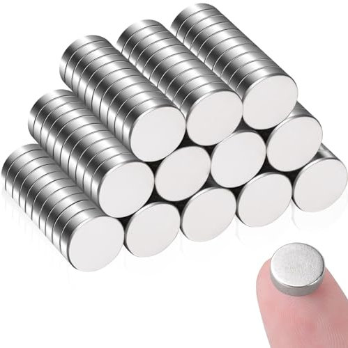 MIN CI 120 Stück Mini Runde Silber Neodym Magnete Stark - 8x2mm für Magnettafel Kühlschrank Whiteboard Fotos