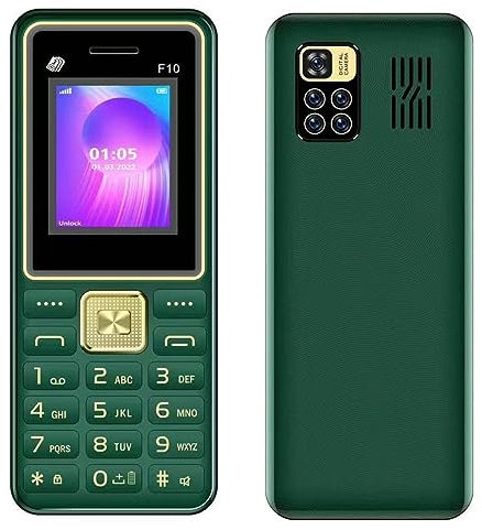 PUSOKEI F10 Flip Cell Phone for Seniors, 1.8 Inch Big Backlit Button Unlocked Smartphone with Font Loud Volume, 3600mAh Battery, 3 Cards 3 Standby (Green)