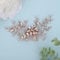 BERYUAN Crystal Rhinestone Pearls Wedding Hair Comb Rhinestone Flowers Pearls Wedding Headband Rose Gold Bride Headpiece Wedding Hair Accessories for Brides Bridesmaid Girls (rose gold)