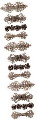 minkissy 12 Piezas Clip De Resorte De Horquilla Vintage Pinzas De Pelo De Metal Para Mujer Pasadores De Pelo Antiguos Cabello Pasador Francés Poli De Bronce Cobre Pedrería Novia Automático