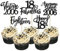 30 Stück Vintage 2007 Tortendeko Glitzer Happy 18th Eighteen Awesome Since 2007 Cupcake Toppers 18 Fabulous Kuchen Deko für 18. Geburtstag Hochzeitstag Party Kuchen Dekorationen Schwarz