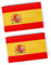 Pakana® Pack 2 piezas Parche Bandera de España - Parche Militar Bordado con trasera de Velcro - Parches Velcro (España Pack de 2) 7,5 x 5cm