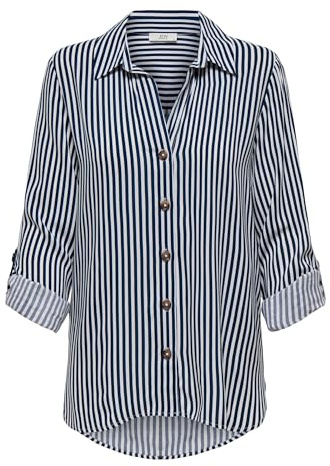 JDY Damen Jdylaurel Life L/S Shirt WVN Dia, White, Small
