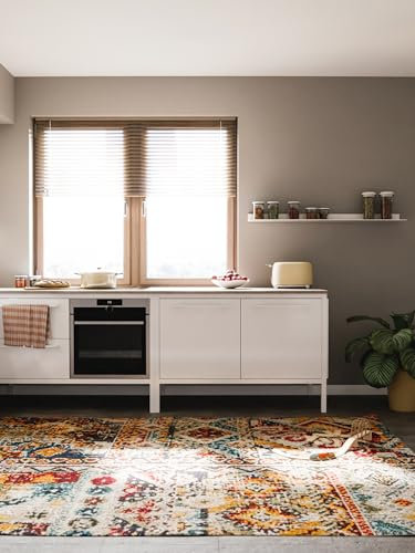 benuta Nest Vintage Teppich Casa - Mehrfarbig 140x200 cm - Teppich für Wohnzimmer, Schlafzimmer und Flur - Pflegeleicht - Fußbodenheizung Geeignet