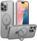 TORRAS Ostand Q1 Weltneuheit für iPhone 16 Pro Max Hülle für MagSafe (Unsichtbarer Ständer, Nr.1 Magnetkraft,Umfassender Militärischer Schutz) Handyhülle iPhone 16 Pro Max Case All-in-One Grau