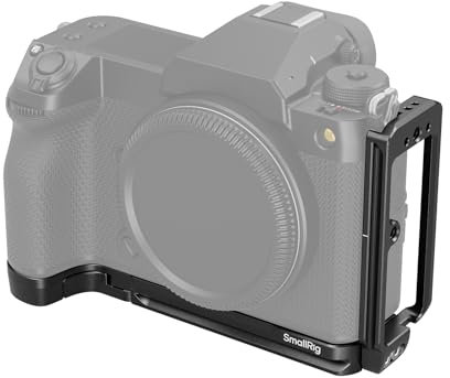 SMALLRIG L-Shape Plate für FUJIFILM GFX100S II, L-Halterung für Arca-Swiss, mit 1/4-20 Gewindelöchern, QD-Buchse, Cold Shoe Halterung, Unterstützt Horizontale und Vertikale Aufnahmen - 4716
