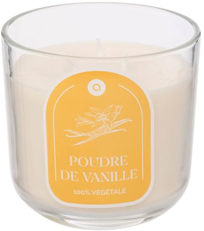 POLIETILEN-Kerze, Rauch, Floa, 610 g, Glas Vanille