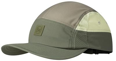 BUFF®| Kappe 5 Panel Go Männlich Weiblich Erwachsene Flexibel, UPF50, Verstellbar, Nachhaltig, Leicht, Laufen, Recycelte Materialien, Komfortabel, S/M, Vert Khaki