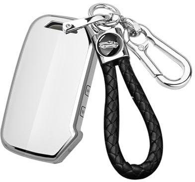 ontto Autoschlüssel Hülle Schlüsselhülle Passt für Kia Sportage QL NQ5 Xceed Ceed Proceed GT Soul Sorento NIRO K3 K5 Optima Keyless Go Schutzhülle Schlüsselanhänger TPU Schlüsselcover 3 Tasten-Weiß