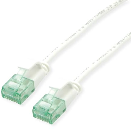 ROLINE RM UTP DataCenter Patchkabel Kat.6A (Class EA), slim, weiß, 1,5 m