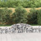 Xichuzi Gabione mit Hochbogen, Gabionenkörbe, Gabionen Hochbeet, Steinkorb, Gabionengitter, Drahtkorb Für Pflanzen, Kräuterspirale Für Garten, 300x50x40/60 cm Verzinktes Eisen