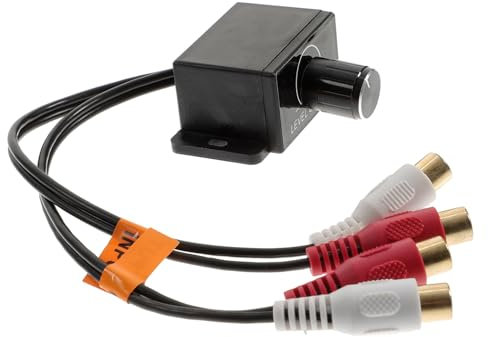 Hemobllo Auto Lautstärkeregler Cinch Rca Mit Gain Regler Kompaktes Metallgehäuse Für Audio Verstärker Einfache Rca Kompatibilität Signalstabil Dc12v