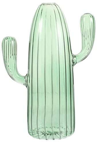 TOPBATHY Vase Verre Forme de Cactus pour Fleurs Vase Hydroponique Décoratif pour Table Mariage et Bureau pour Décoration Intérieur et Extérieur