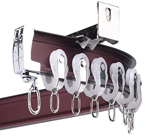 Flexibel Schienensystem Flexible Schienensystem Wandhalter Gold Rot Roségold Raumteiler für Wohnwagen Bett Wohnmobil (Rot, 150 cm)