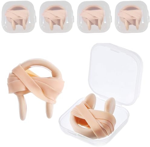 6 Pièces Pince Nez Natation, Étanche Pince-Nez en Silicone avec Bande Élastique Boîte de Rangement, Pince-Nez de Natation pour Natation Plongée Surf, Réutilisable Pince Nez Piscine pour Enfant Adulte